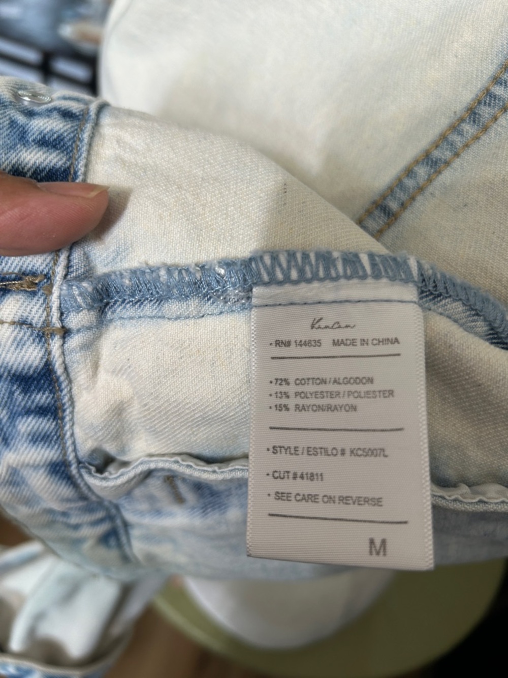 KanCan Light Blue Acid-Wash Denim Jacket - Picture 6 of 8